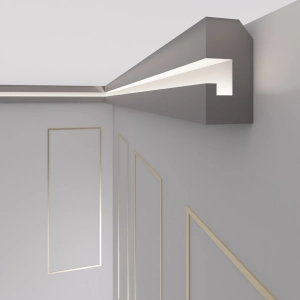 Stuckleisten Pareto-Decor LED OL-37 - 13 Meter + Ecken
